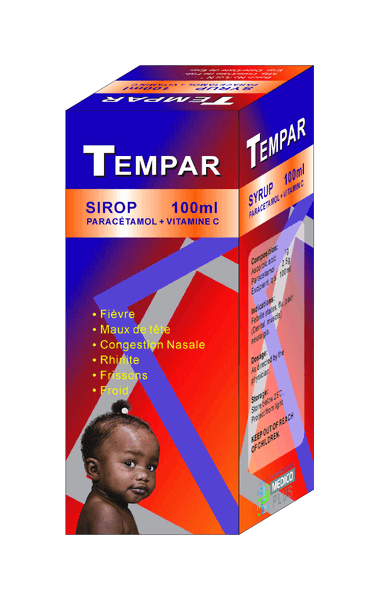 TEMPAR (PARA + VIT C ) SIROP 100ML - Image 1