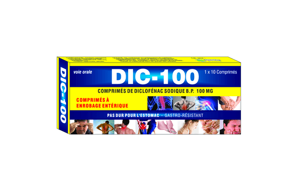 DIC-100 (DICLOFENAC 100MG) 10X1X10 CES - Image 1